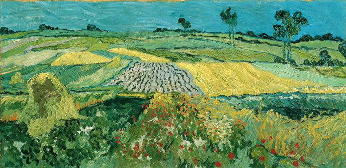 风景油画_奥弗斯平原_the plain of auvers-文森特·梵高