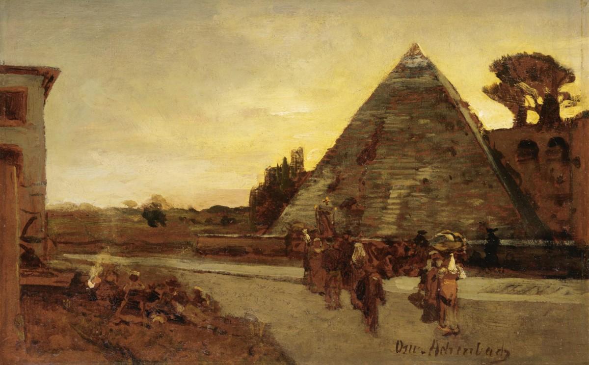 场景人物油画_克斯提乌斯金字塔_pyramid of cestius