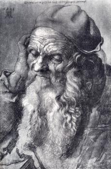 肖像素描画_一个老人的画像(圣杰罗姆-阿尔布雷希特·丢勒