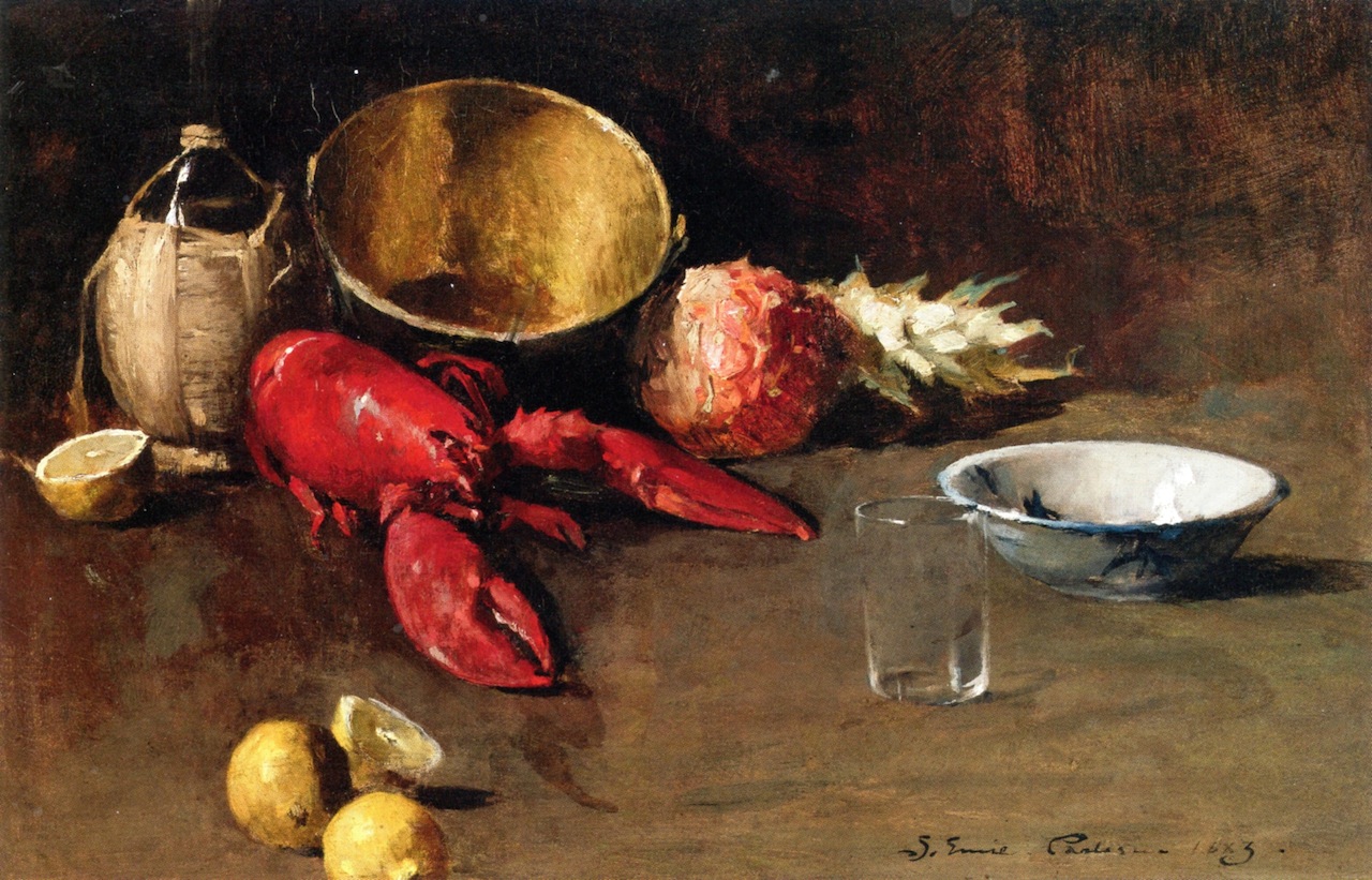 柠檬和龙虾的静物_still life with lemons and lobster-索伦·埃米尔