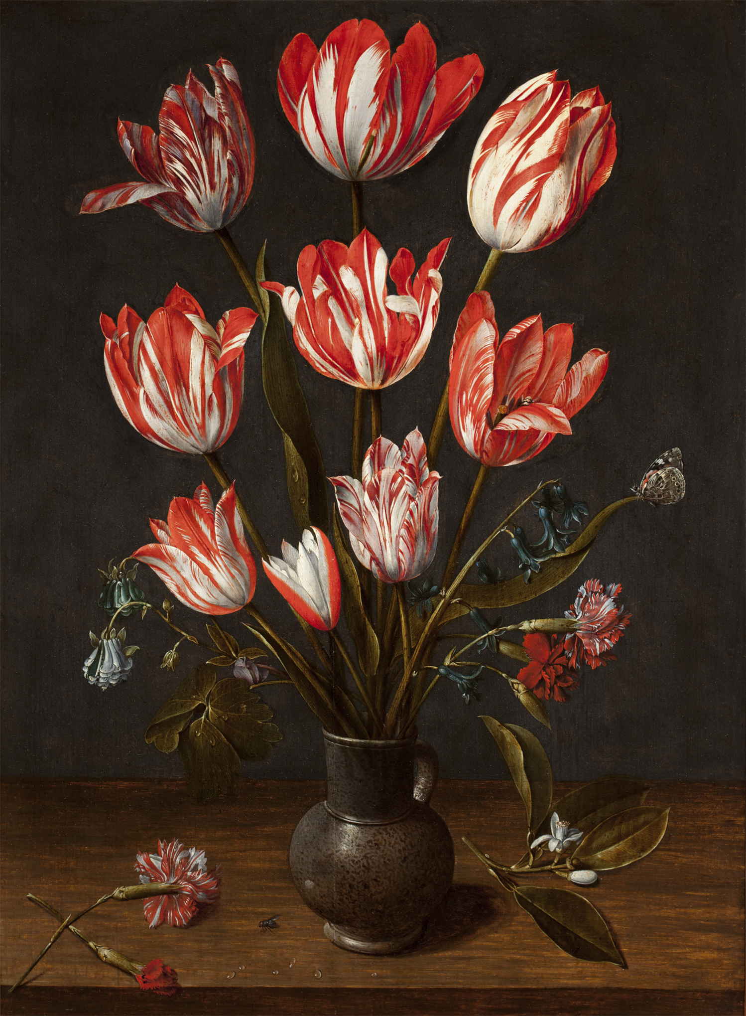 花瓶里的郁金香_tulips in a vase-雅各布·范·休斯敦克