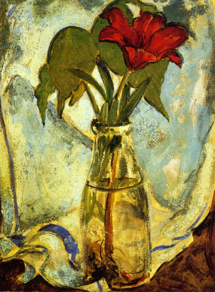 红百合的静物,立体主义静物画-阿尔弗雷德·亨利