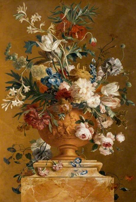 静物 陶罐中的花朵 扬 范 休森 美术作品 路艺美术