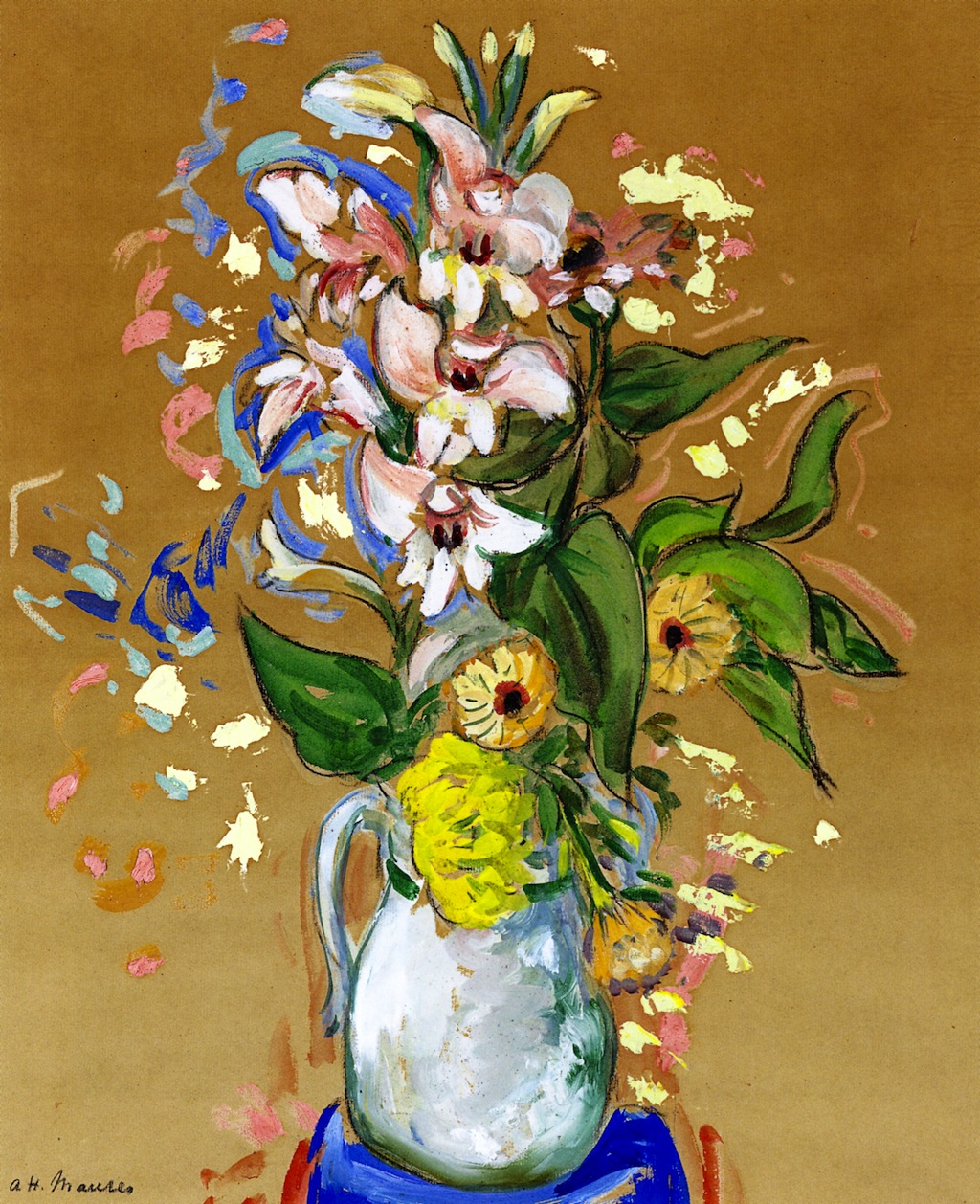 花瓶里的花 立体主义静物画 阿尔弗雷德 亨利 毛雷尔 美术作品 路艺美术