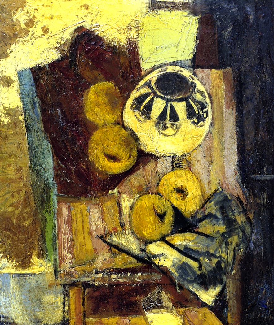 立体主义静物画,陶罐和苹果
